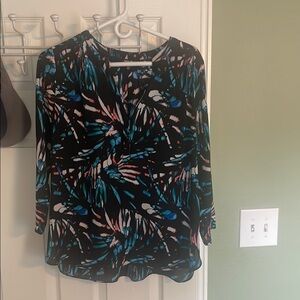 Women's Multicolor Abstract Print Top
